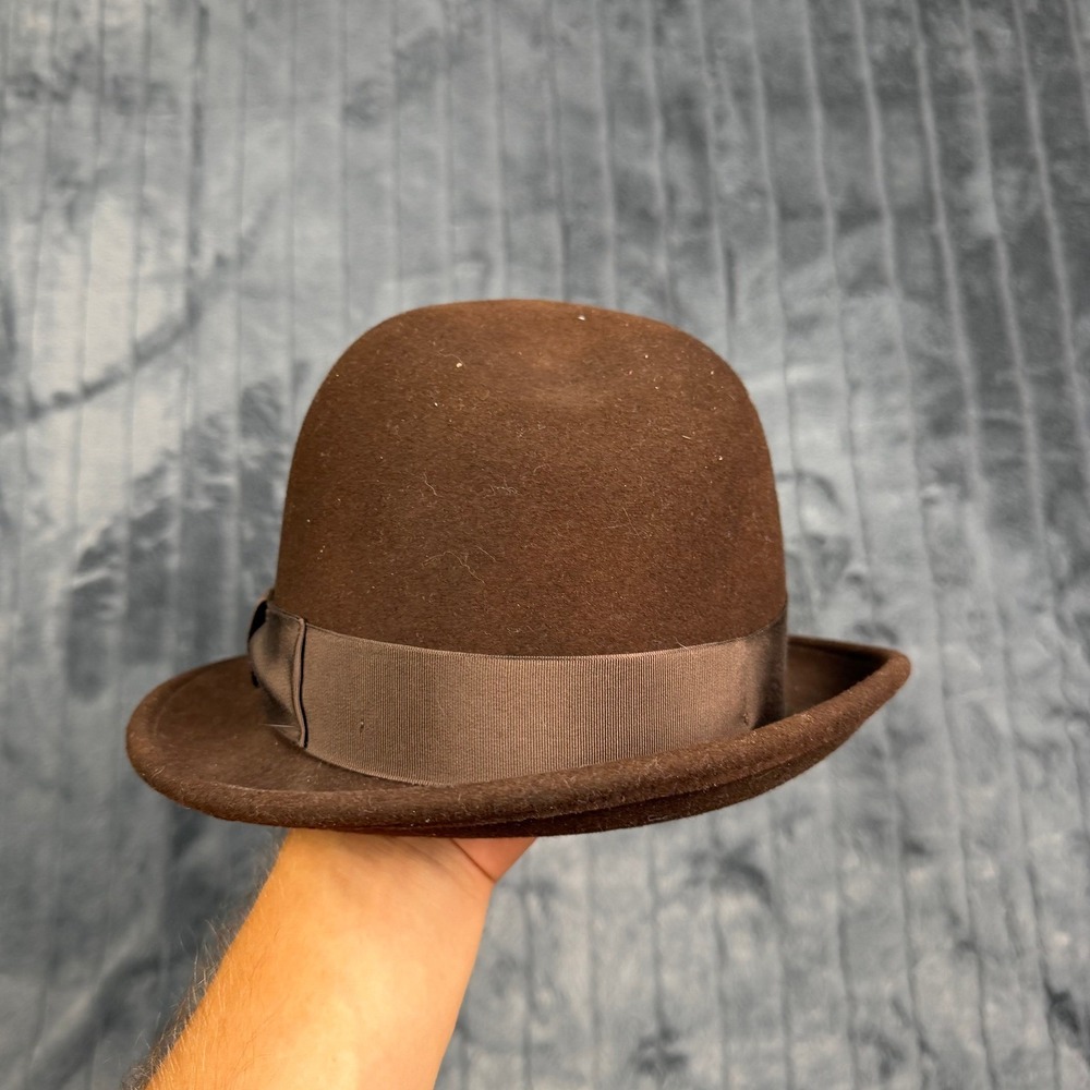 Capas Design Lite Felt Brown Wool Fedora Hat Packable Mens Medium USA Made